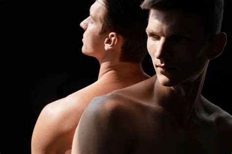 Free Photo Close Up Gay Men Posing Together