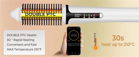 Thermal Brush Cordless Mm Usb Rechargeable Hot Brush Hot Comb In Round Hair Brush Hair