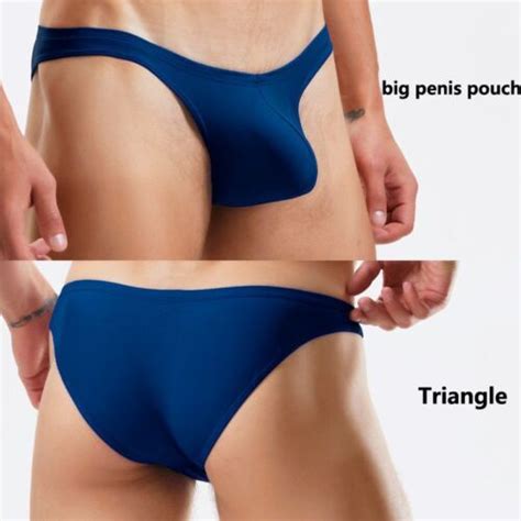 Mens Swim Briefs Sexy Low Waist Navy Blue Thong Swimsuit Gay Bikini Bathing Suit Ebay