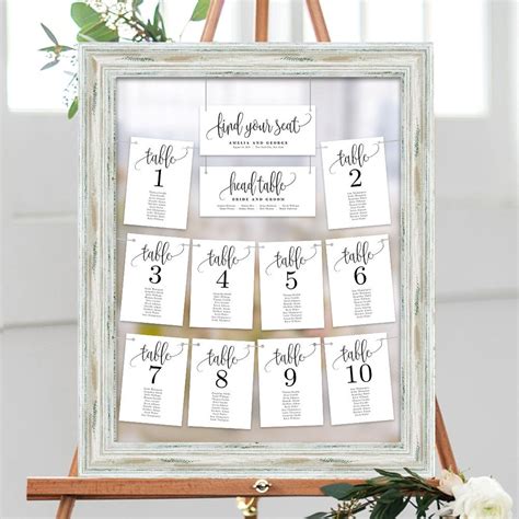 Wedding Seating Chart Poster Template