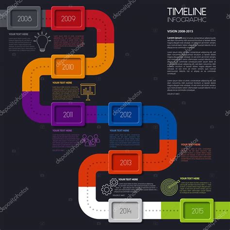 Infografía De La Línea Temporal Vectorial Diseño Simple Moderno 2024