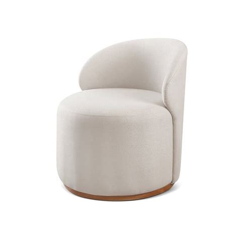 Poltrona Curva Moderna Brenda Design Arredondado Nude Leroy Merlin