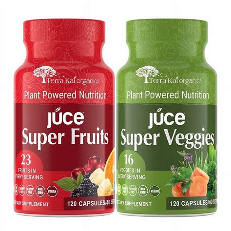 Terra Kai Organics Super Fruit Veggie Supplement Capsules Count