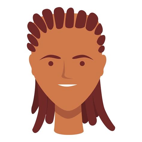 Desenho De Cone De Homem Afro Sorridente Vetor Avatar De Moda De