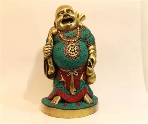 Brass Plated Golden Laughing Buddha Statue For Decoration At ₹ 355
