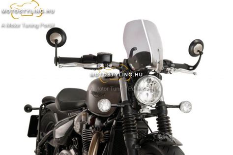 Puig Naked New Generation Plexi Triumph Bonneville Bobber Naked Plexik Motostyling