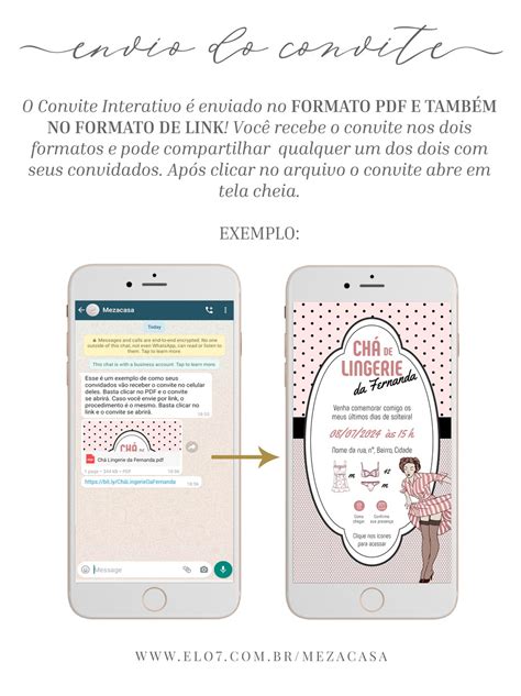 Convite Ch De Lingerie Convite Digital Interativo Elo