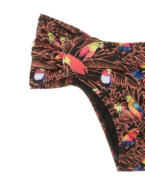 Amir Slama Papagaio Print Bikini Set Black FARFETCH