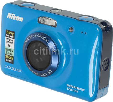 Цифровой фотоаппарат Nikon CoolPix S30, синий - купить в Ситилинк | 675682