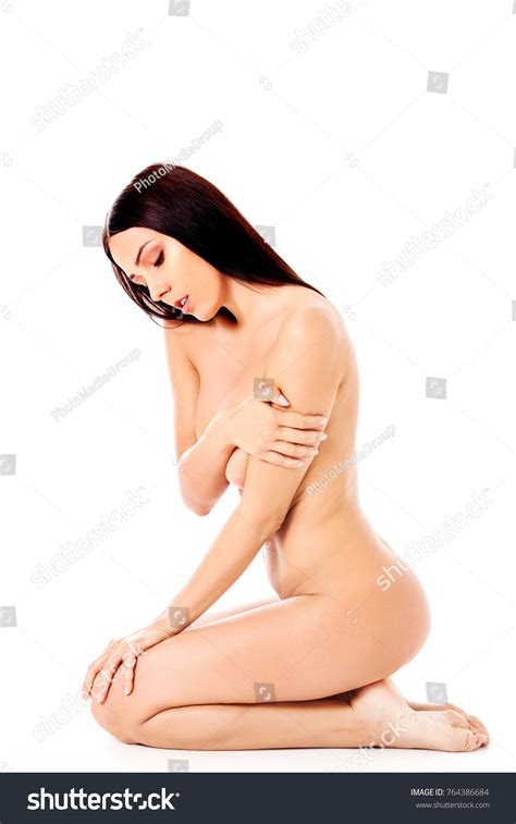 Nude Woman Kneeling On Floor Stock Photo 764386684 Shutterstock