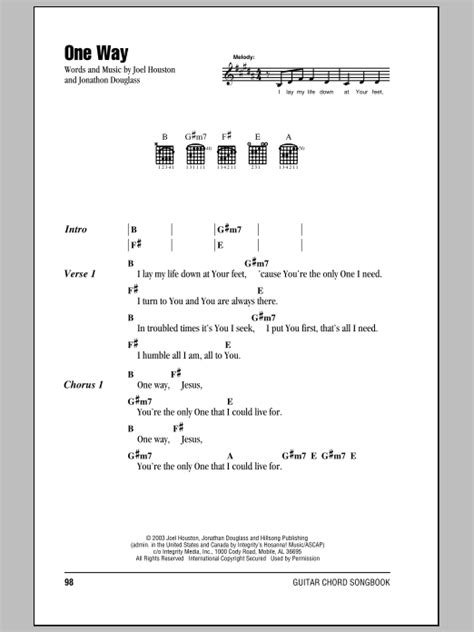 One Way By Hillsong United Guitar Chordslyrics Guitar Instructor