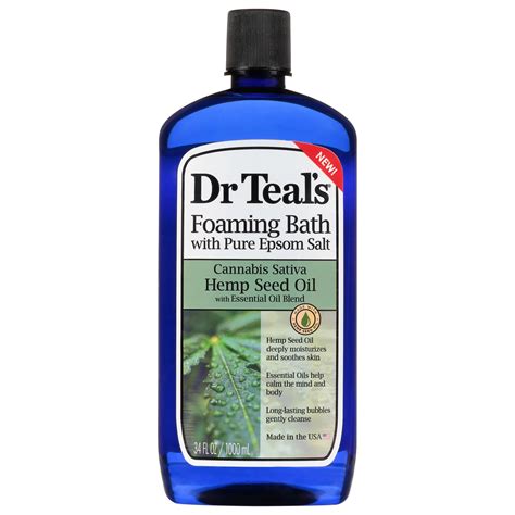 Dr Teal's Foaming Bath with Pure Epsom Salt and Hemp Seed Oil - Shop Bubble Bath & Salts at H-E-B