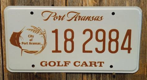 NOS 2018 TEXAS "GOLF CART" LICENSE PLATE 2984