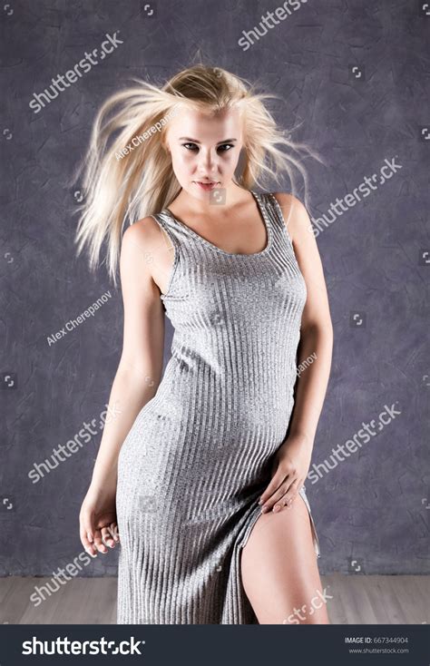 Blonde Woman Hair Wind Sexy Girl Stock Photo 667344904 Shutterstock