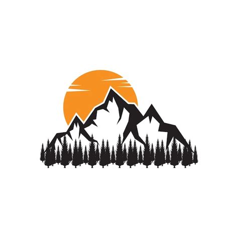 Montagne Logo Design Vector Vecteur Premium