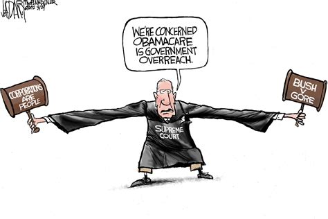 Supreme Court Double Standard Editorial Cartoon