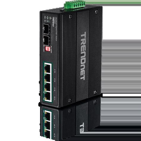 6-PORT INDUSTRIAL GIGABIT POE POE+ DIN-RAIL SWITCH 12 - 56 V (TI-PG62B)