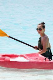 Chloe Goodman In Bikini Paddle Boarding In Barbados CelebMafia