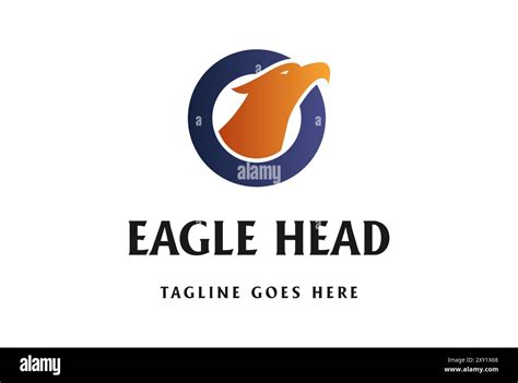 Simple Minimalist Modern Eagle Hawk Falcon Bird Head Logo Design Vector