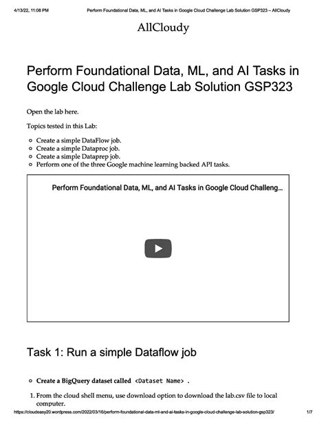 GSP323 Perform Foundational Data ML And AI Tasks In Google Cloud