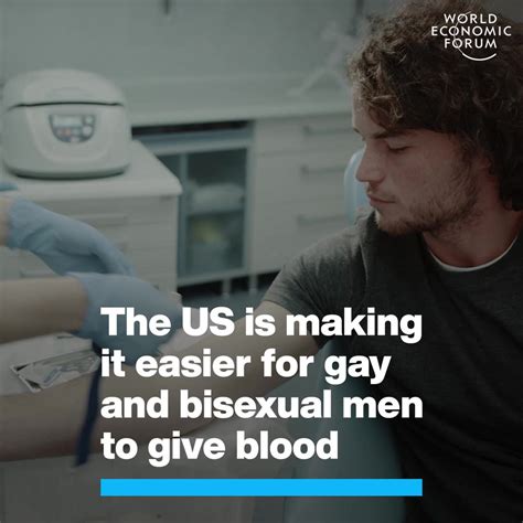 The US Is Making It Easier For Gay And Bisexual Men To Give Blood World Economic Forum