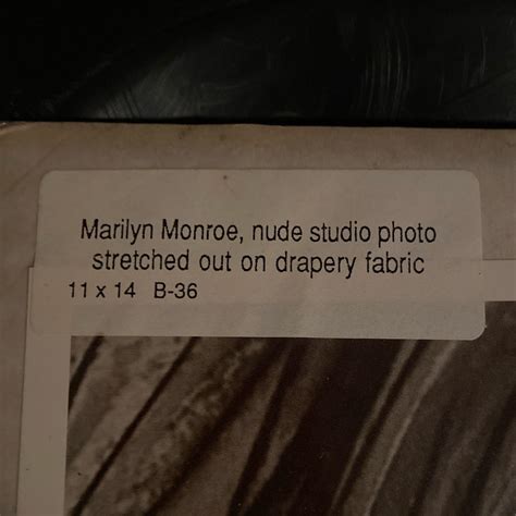 Marilyn Monroe Pinup Print Nude Studio Photo Depop