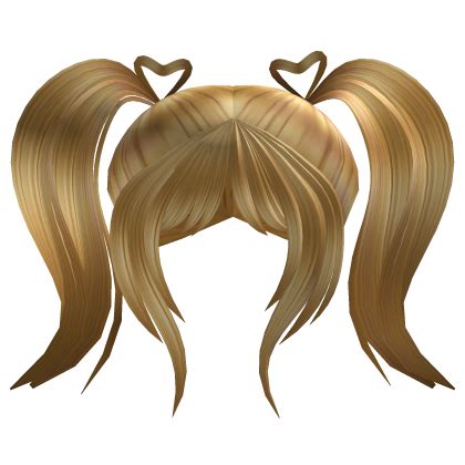 Blonde Heart Shaped Curly Pigtails Roblox