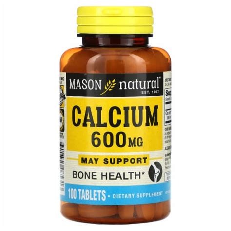 Mason Natural Calcium 600 Mg 100 Tablets 100 Count Kroger