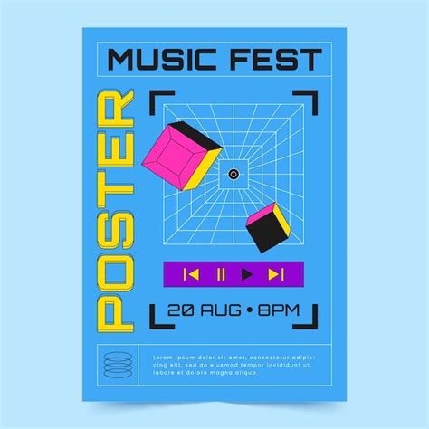 premium vector hand drawn grid poster template