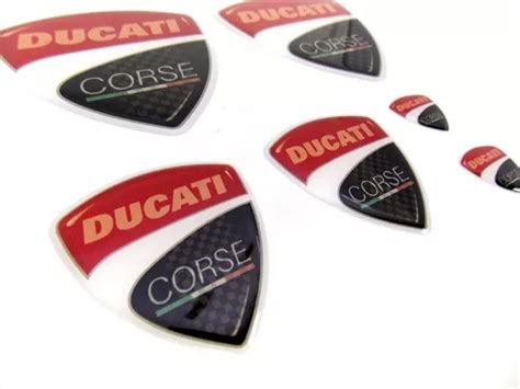 Kit De Emblemas Adhesivos De Resina Compatibles Con Ducati Corse Rs