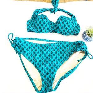 Victoria S Secret Swim Victoria Secret Blue Bikini Large Poshmark