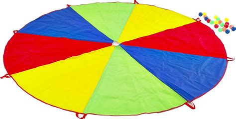 Garden Games 2.5 Metres Play Parachute Game – 20 Multi Colour Balls and ...