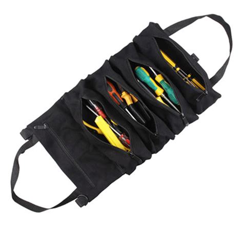 Gecheer Canvas Roll Up Tool Bag Multi Purpose Tool Roll Pouch Tool