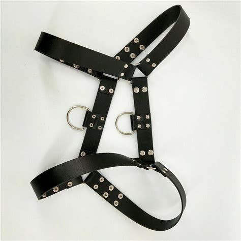 Sexy Mens PU Leather Chest Body Harness Straps Gay Clubwear Costume Punk Belts EBay