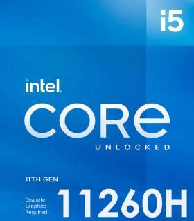 Intel Core i5-11260H 2.6 GHz 6 core 11th gen processor review full specs