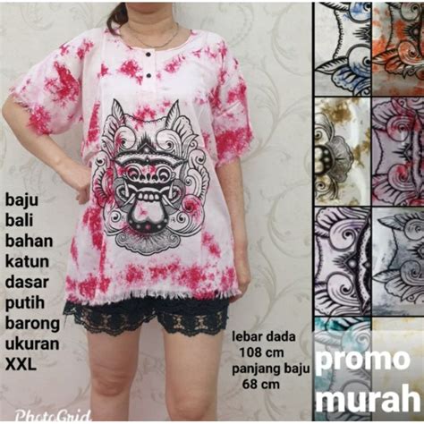 Jual Baju Bali Barong Katun Xl Dasar Putih Dewasa Shopee Indonesia