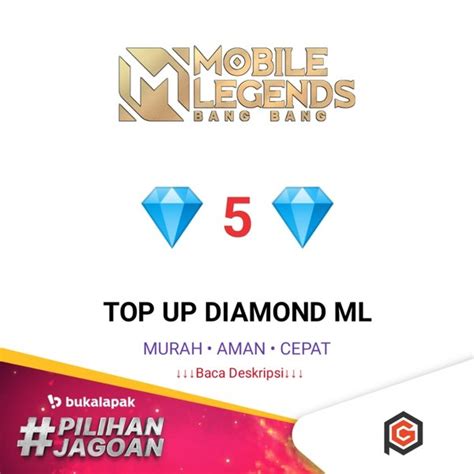 Jual Top Up Mobile Legends Murah Via Id 5 Diamond Di Lapak Pecinta Game Bukalapak