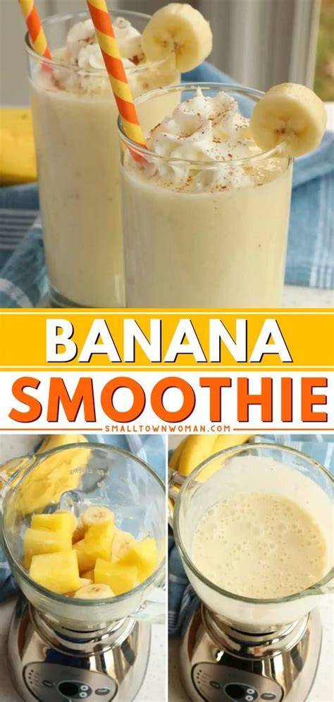 Easy Banana Smoothie Recipe Smoothie Recipes Banana Smoothie