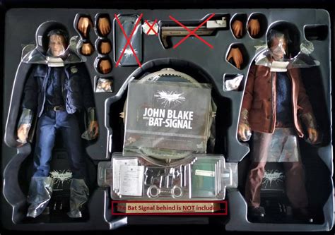 Hot Toys John Blake And Jim Gordon MMS No Bat Signal Batman The Dark Knight Hobbies