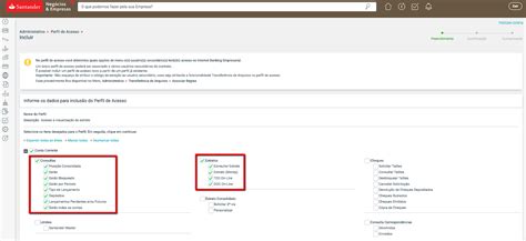 Integração bancária automática Santander criar usuário somente