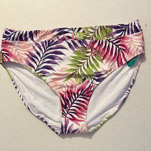 Mynah Swim Mynah Nwt Sz W White With Print Lined High Waist Bikini Swimsuit Bottom Poshmark