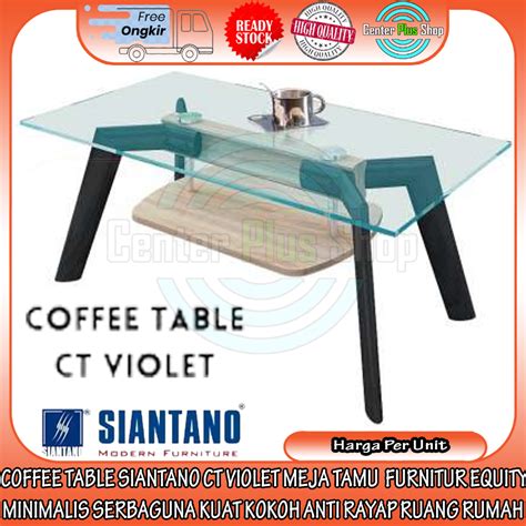 Jual INSTAN COFFEE TABLE SIANTANO CT VIOLET MEJA TAMU KOPI TEH