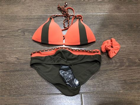 Sassa Triangle Bikini Set With Scrunchie Women S Fashion Swimwear Bikinis Swimsuits On
