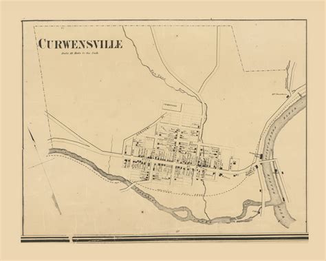 Curwensville Pike Township, Pennsylvania 1866 Old Town Map Custom Print