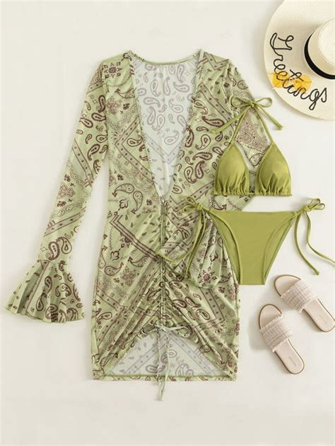 Sex Thong Piece Bikini Set With Cover Up Swimsuit Apogee Indigo