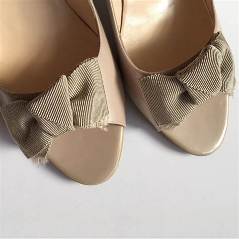 Prada Shoes Prada Nude Open Toe Heel W Bow Poshmark