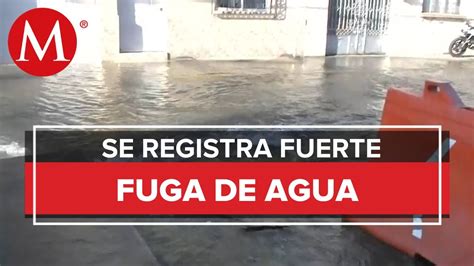 Fuga de agua en alcaldía por excavaciones en Gustavo A Madero CdMx