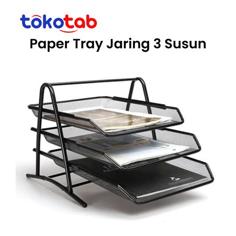 Jual Tokotab Paper Tray Jaring 3 Susun Rak Susun Kertas Besi Shopee