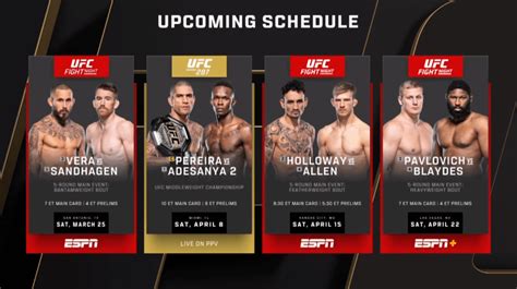 Ufc Fight Schedule 2025 L John Findley
