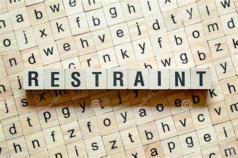 Restraint Word Concept On Cubes Stock Image Image Of Restraint